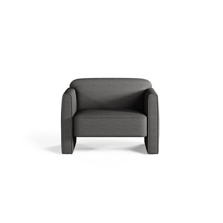 Abby Sessel aus Strukturierter Stoff (Heritage Ash) in Grau, 90x80 cm – Bild 1