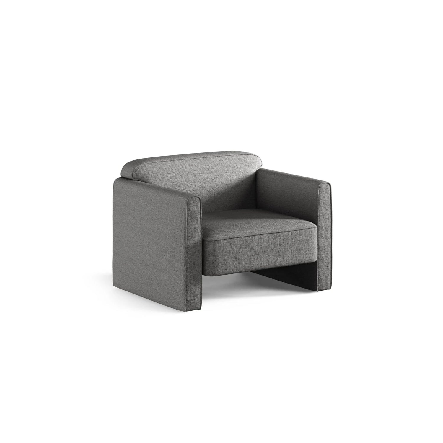 Abby Sessel aus Strukturierter Stoff (Heritage Ash) in Grau, 90x80 cm – Bild 3