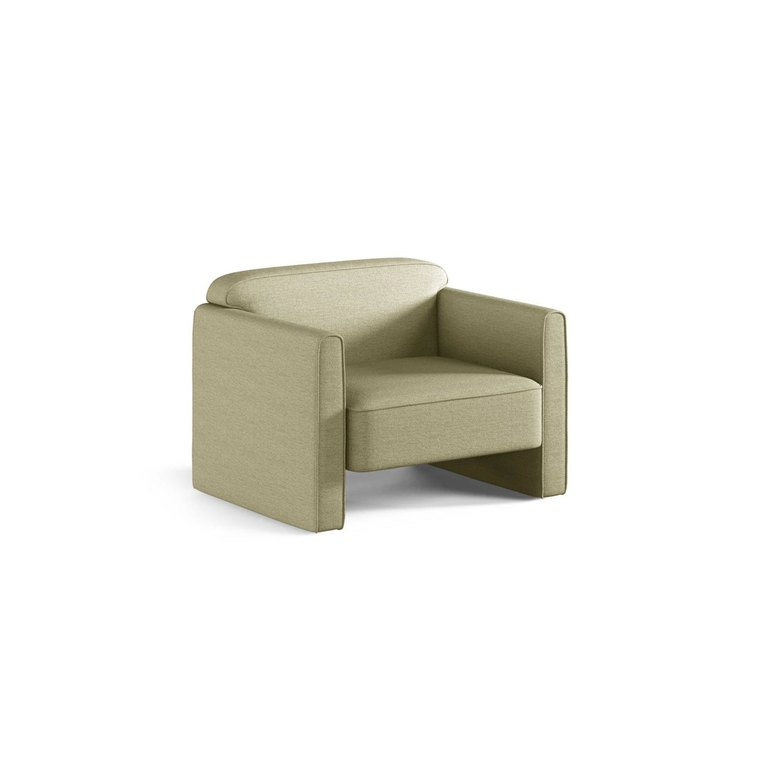 Abby Sessel aus Strukturierter Stoff (Heritage Avocat) in Olive, 90x80 cm – Bild 3