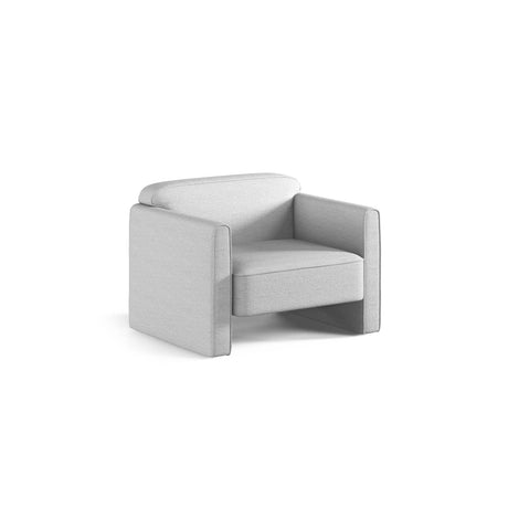 Abby Sessel aus Strukturierter Stoff (Heritage Cement) in Hellgrau, 90x80 cm – Bild 3