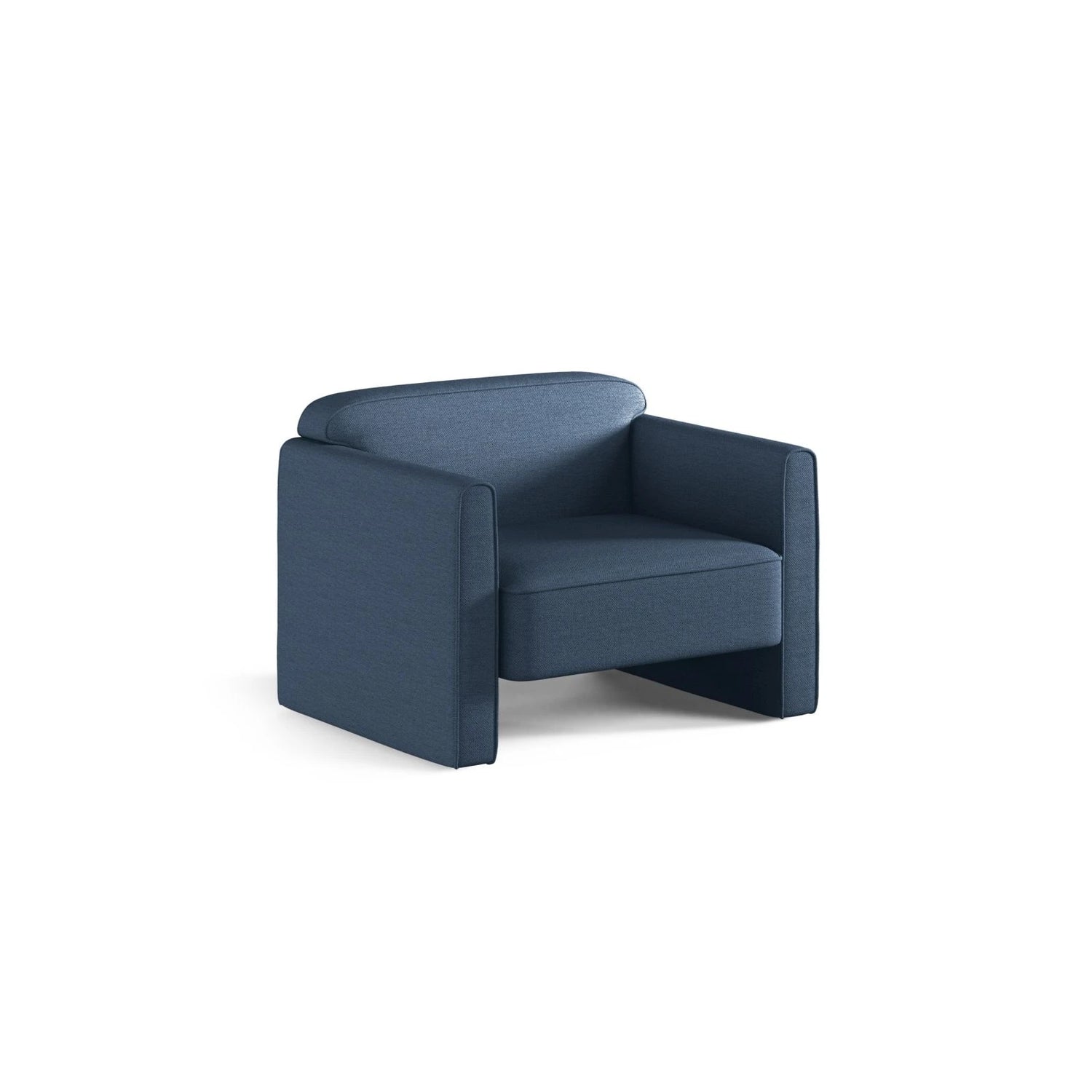 Abby Sessel aus Strukturierter Stoff (Heritage Ocean) in Blue, 90x80 cm – Bild 3