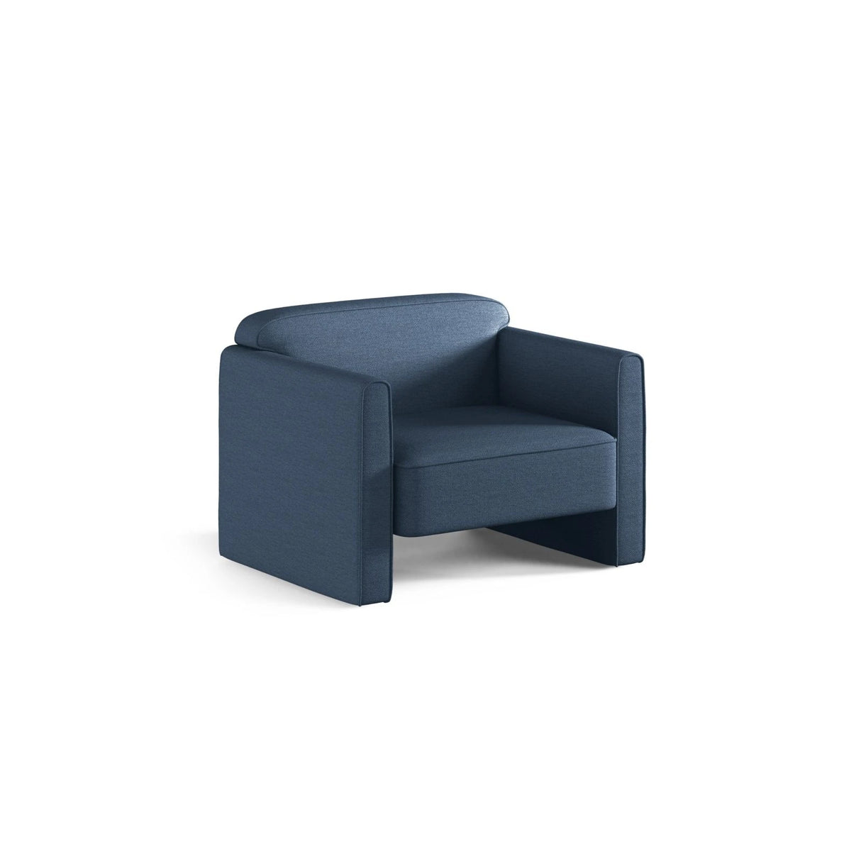 Abby Sessel aus Strukturierter Stoff (Heritage Ocean) in Blue, 90x80 cm – Bild 3