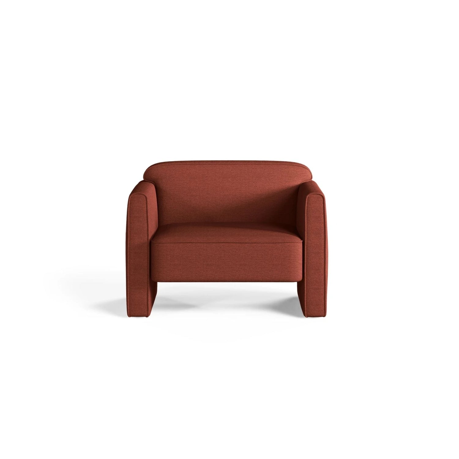 Abby Sessel aus Strukturierter Stoff (Heritage Terracotta) in Terrakotta, 90x80 cm – Bild 1