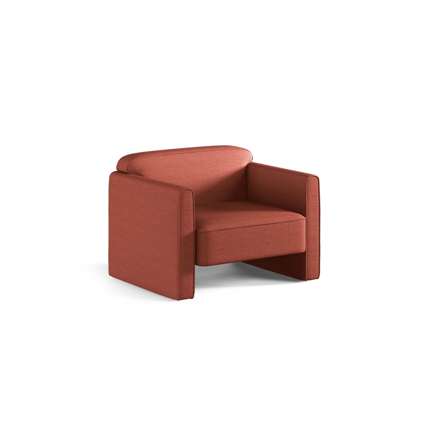 Abby Sessel aus Strukturierter Stoff (Heritage Terracotta) in Terrakotta, 90x80 cm – Bild 3