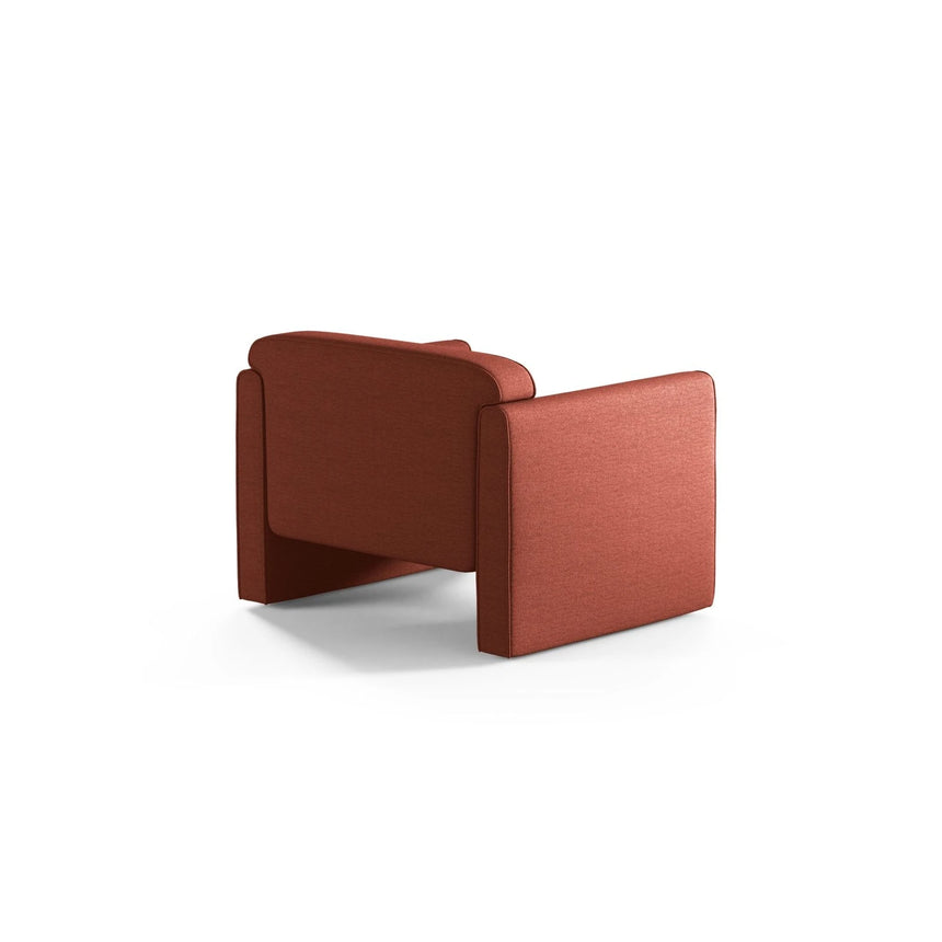 Abby Sessel aus Strukturierter Stoff (Heritage Terracotta) in Terrakotta, 90x80 cm – Bild 4