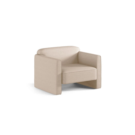 Abby Sessel aus Strukturierter Stoff (Heritage Toffee) in Sand, 90x80 cm – Bild 3