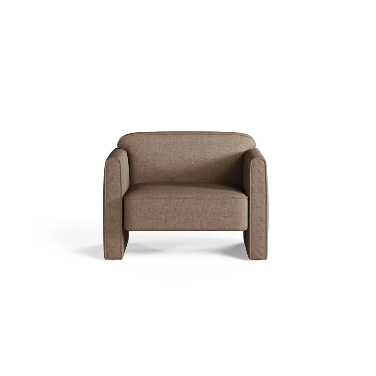 Abby Sessel aus Strukturierter Stoff (Heritage Truffle) in Dark Beige, 90x80 cm – Bild 1