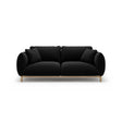 Ada 2-Sitzer Sofa aus Samt (Casino Black) in Schwarz, 178x101 cm – Bild 1