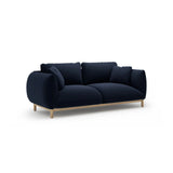 Ada 2-Sitzer Sofa aus Samt (Casino Deep Blue) in Königsblau, 178x101 cm – Bild 3