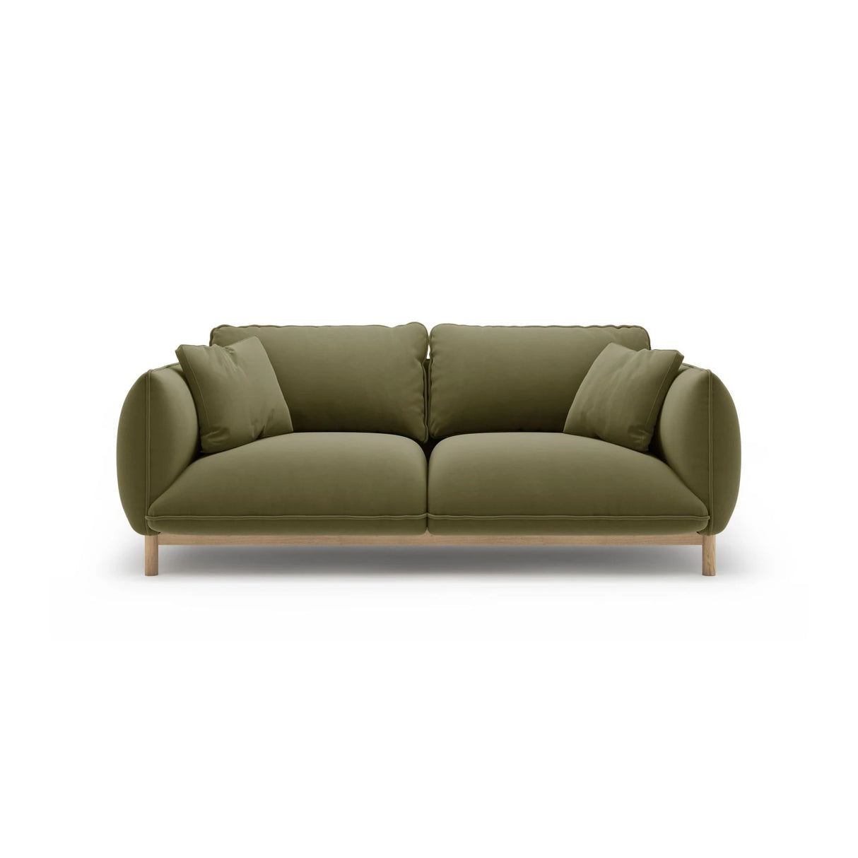 Ada 2-Sitzer Sofa aus Samt (Casino Forest) in Hellgrün, 178x101 cm – Bild 1