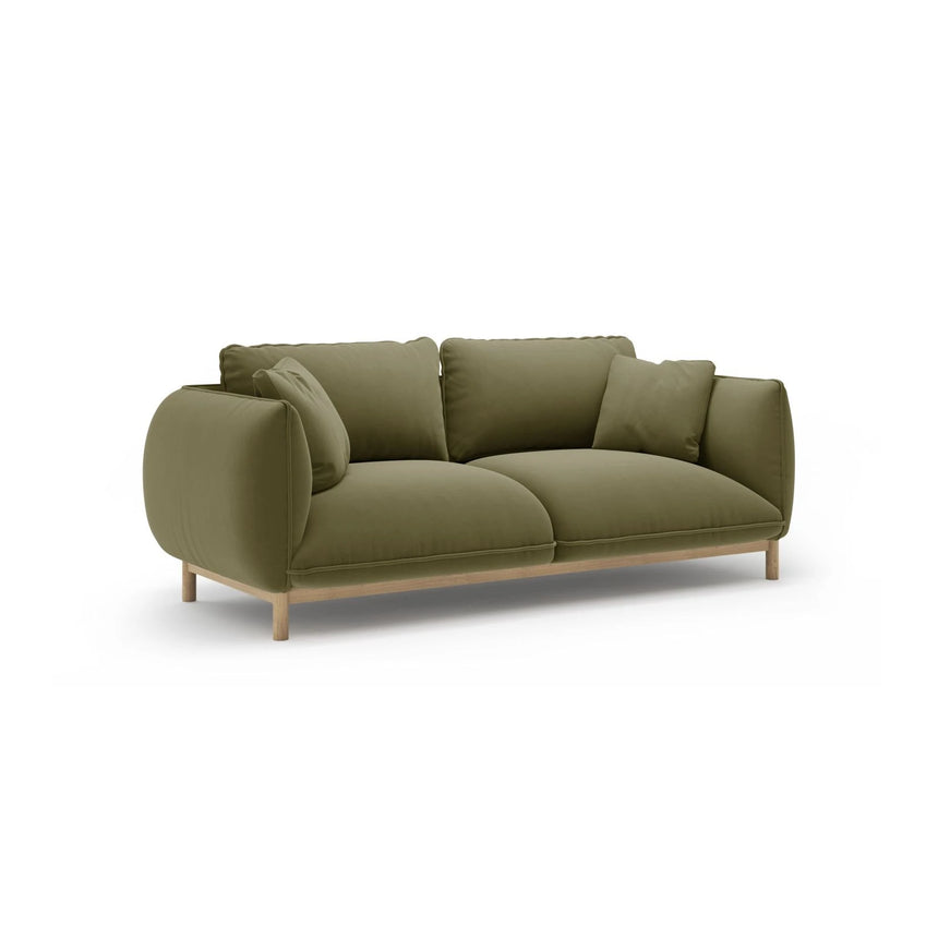 Ada 2-Sitzer Sofa aus Samt (Casino Forest) in Hellgrün, 178x101 cm – Bild 3