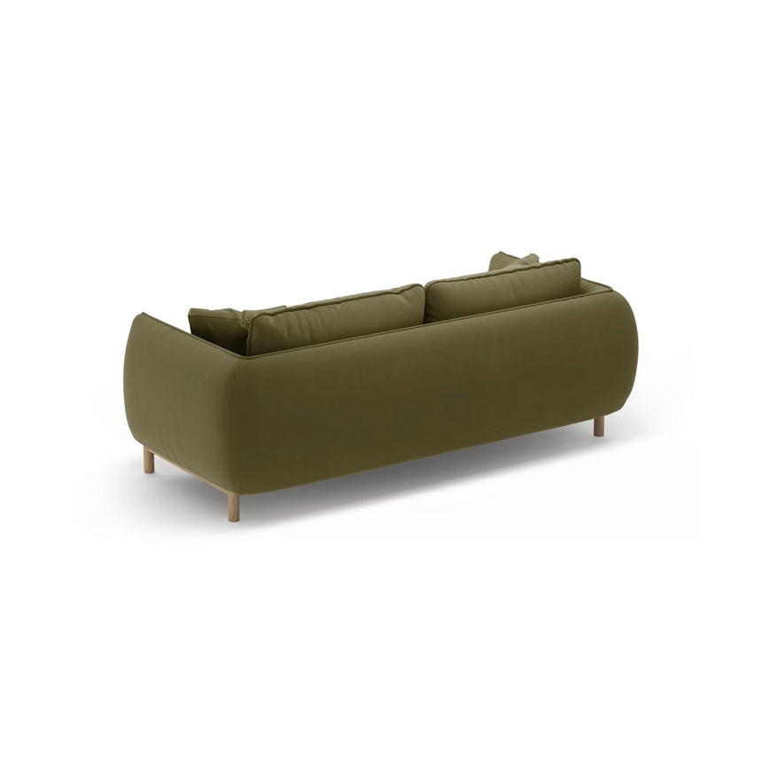 Ada 2-Sitzer Sofa aus Samt (Casino Forest) in Hellgrün, 178x101 cm – Bild 4