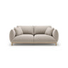 Ada 2-Sitzer Sofa aus Samt (Casino Pearl) in Leichtes Beige, 178x101 cm – Bild 1