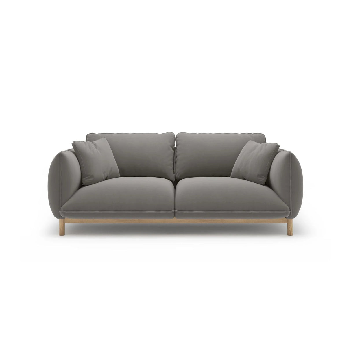 Ada 2-Sitzer Sofa aus Samt (Casino Stone) in Grau, 178x101 cm – Bild 1