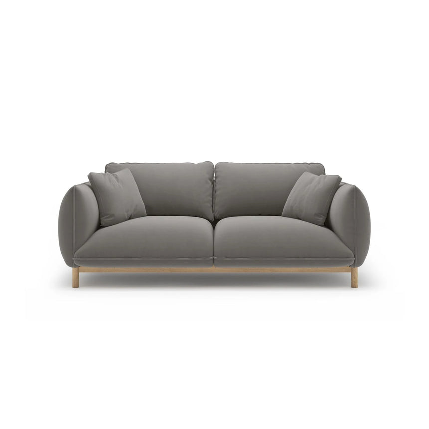 Ada 2-Sitzer Sofa aus Samt (Casino Stone) in Grau, 178x101 cm – Bild 1