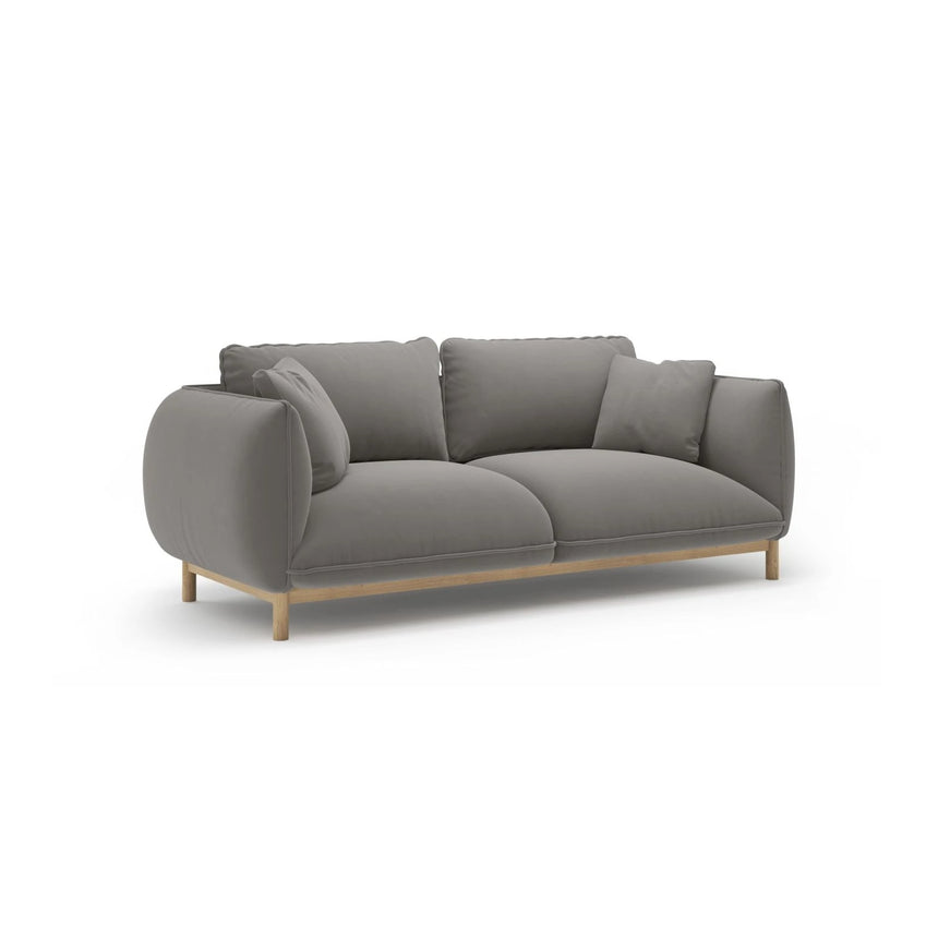 Ada 2-Sitzer Sofa aus Samt (Casino Stone) in Grau, 178x101 cm – Bild 3