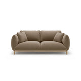 Ada 2-Sitzer Sofa aus Samt (Casino Taupe) in Hellbraun, 178x101 cm – Bild 1