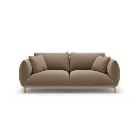 Ada 2-Sitzer Sofa aus Samt (Casino Taupe) in Hellbraun, 178x101 cm – Bild 1