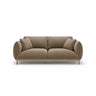 Ada 2-Sitzer Sofa aus Samt (Casino Taupe) in Hellbraun, 178x101 cm – Bild 1