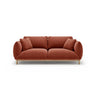 Ada 2-Sitzer Sofa aus Strukturierter Stoff (Wind 52) in Kastanienbraun, 178x101 cm – Bild 1