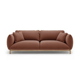 Ada 3-Sitzer Sofa aus Samt (Casino Cuoio) in Cuoio, 208x101 cm – Bild 1