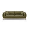Ada 3-Sitzer Sofa aus Samt (Casino Forest) in Hellgrün, 208x101 cm – Bild 1