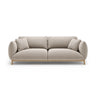 Ada 3-Sitzer Sofa aus Samt (Casino Pearl) in Leichtes Beige, 208x101 cm – Bild 1