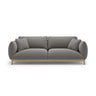 Ada 3-Sitzer Sofa aus Samt (Casino Stone) in Grau, 208x101 cm – Bild 1