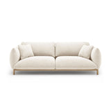Ada 3-Sitzer Sofa aus Strukturierter Stoff (Wind 02) in Elfenbein, 208x101 cm – Bild 1
