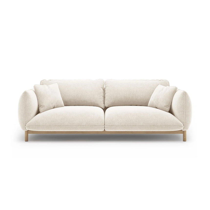Ada 3-Sitzer Sofa aus Strukturierter Stoff (Wind 02) in Elfenbein, 208x101 cm – Bild 1