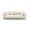 Ada 3-Sitzer Sofa aus Strukturierter Stoff (Wind 02) in Elfenbein, 208x101 cm – Bild 1