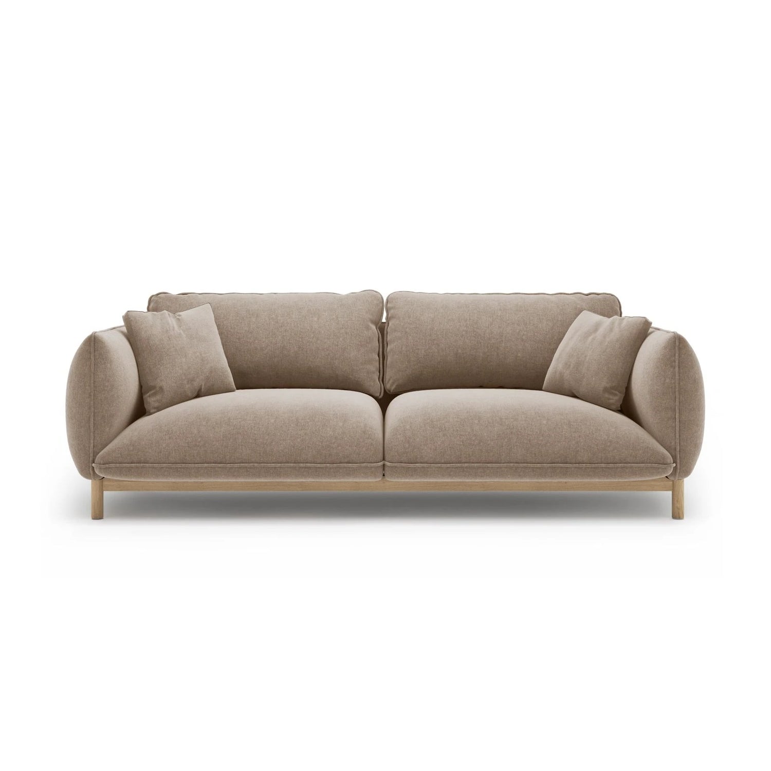 Ada 3-Sitzer Sofa aus Strukturierter Stoff (Wind 11) in Sand, 208x101 cm – Bild 1