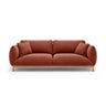 Ada 3-Sitzer Sofa aus Strukturierter Stoff (Wind 52) in Kastanienbraun, 208x101 cm – Bild 1