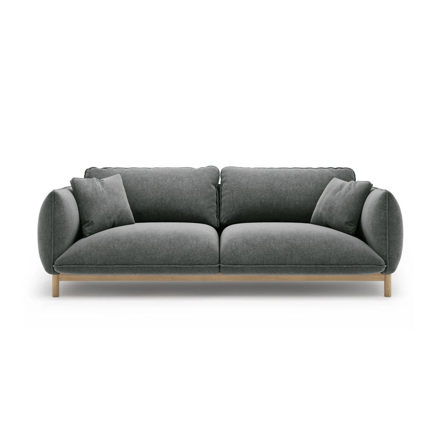 Ada 3-Sitzer Sofa aus Strukturierter Stoff (Wind 89) in Dunkelgrau, 208x101 cm – Bild 1
