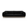 Ada 4-Sitzer Sofa aus Samt (Casino Black) in Schwarz, 248x101 cm – Bild 1