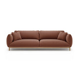 Ada 4-Sitzer Sofa aus Samt (Casino Cuoio) in Cuoio, 248x101 cm – Bild 1