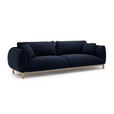 Ada 4-Sitzer Sofa aus Samt (Casino Deep Blue) in Königsblau, 248x101 cm – Bild 3