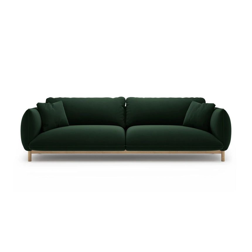 Ada 4-Sitzer Sofa aus Samt (Casino Deep Green) in Flaschengrün, 248x101 cm – Bild 1