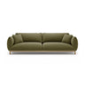 Ada 4-Sitzer Sofa aus Samt (Casino Forest) in Hellgrün, 248x101 cm – Bild 1