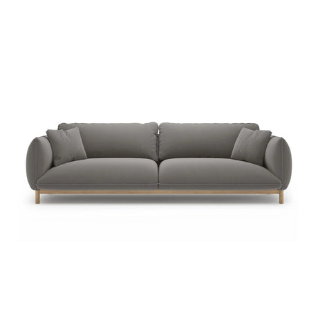 Ada 4-Sitzer Sofa aus Samt (Casino Stone) in Grau, 248x101 cm – Bild 1