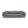 Ada 4-Sitzer Sofa aus Samt (Casino Stone) in Grau, 248x101 cm – Bild 1