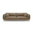 Ada 4-Sitzer Sofa aus Samt (Casino Taupe) in Hellbraun, 248x101 cm – Bild 1