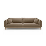 Ada 4-Sitzer Sofa aus Samt (Casino Taupe) in Hellbraun, 248x101 cm – Bild 1