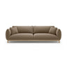 Ada 4-Sitzer Sofa aus Samt (Casino Taupe) in Hellbraun, 248x101 cm – Bild 1