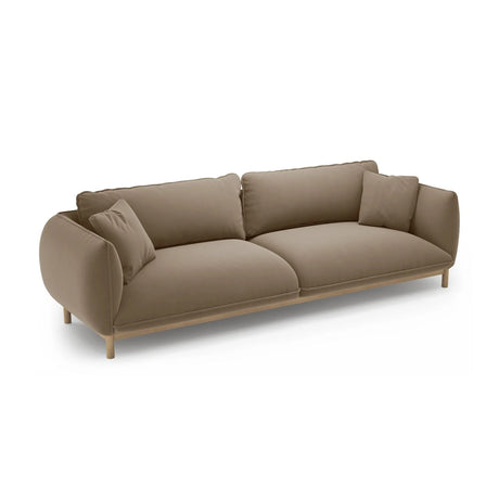 Ada 4-Sitzer Sofa aus Samt (Casino Taupe) in Hellbraun, 248x101 cm – Bild 5