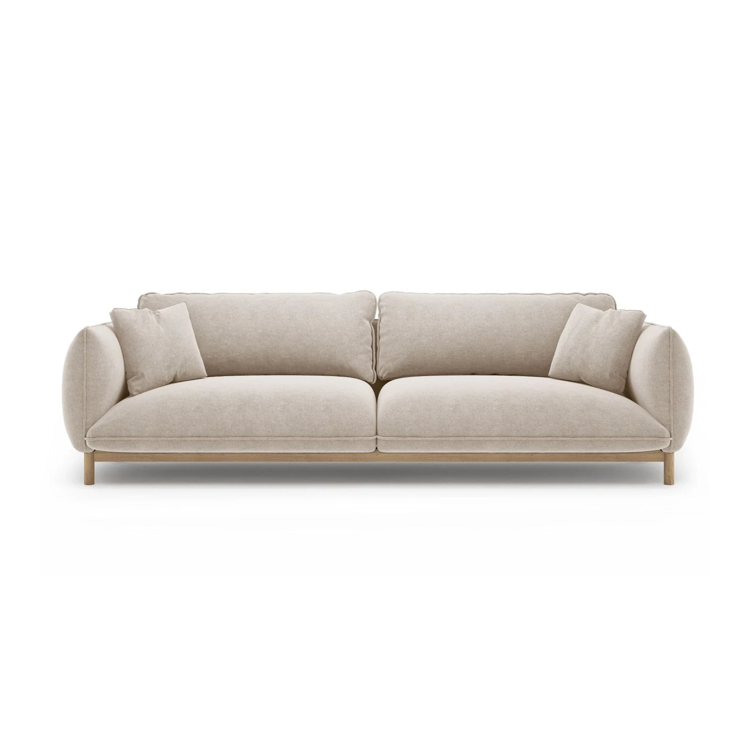 Ada 4-Sitzer Sofa aus Strukturierter Stoff (Wind 05) in Leichtes Beige, 248x101 cm – Bild 1