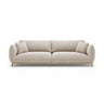 Ada 4-Sitzer Sofa aus Strukturierter Stoff (Wind 05) in Leichtes Beige, 248x101 cm – Bild 1
