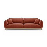 Ada 4-Sitzer Sofa aus Strukturierter Stoff (Wind 52) in Kastanienbraun, 248x101 cm – Bild 1