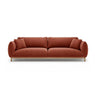Ada 4-Sitzer Sofa aus Strukturierter Stoff (Wind 52) in Kastanienbraun, 248x101 cm – Bild 1