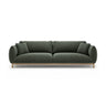 Ada 4-Sitzer Sofa aus Strukturierter Stoff (Wind 75) in Moosgrün, 248x101 cm – Bild 1